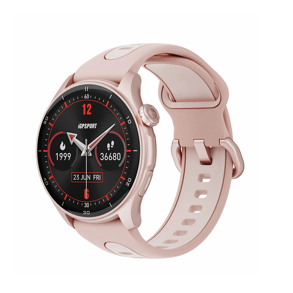 iGPSPORT LW10 Smart Watch With 1.43" AMOLED Screen GNSS GPS Tracker Bluetooth Calls 50+ Sports Modes Heart Rate/SpO2 Monitor