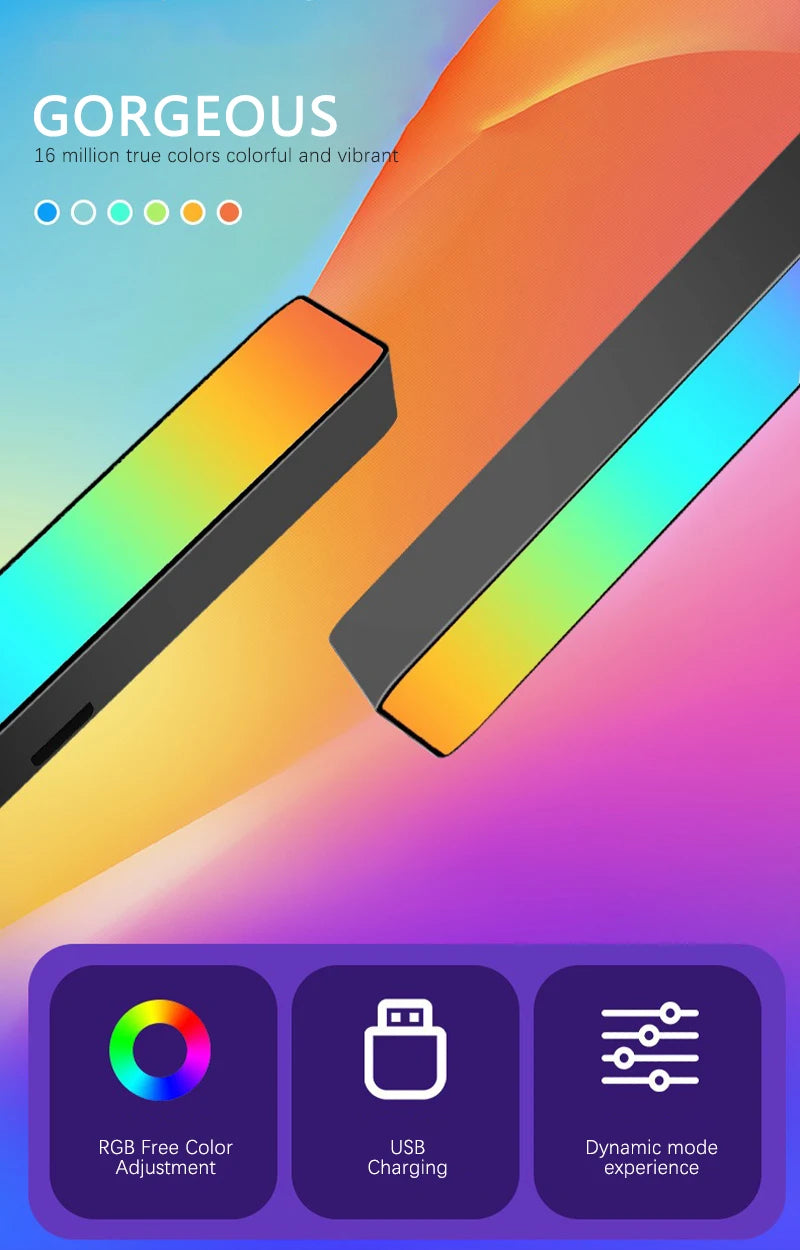 Smart RGB Gaming Light Bar with Wi-Fi Music Sync | Tidesmit Tidesmit