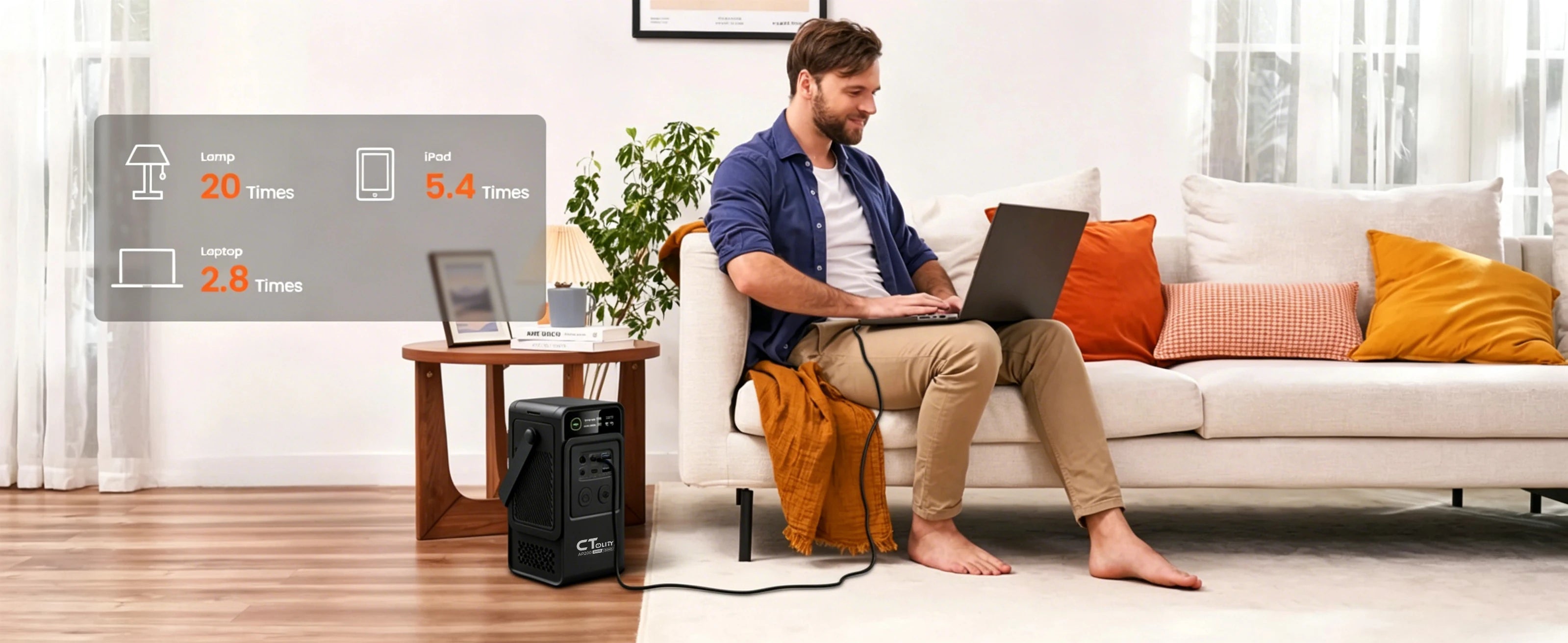 CTOLITY AP200 XP1000 200W/1800W Portable Power Station 192Wh/1024Wh 60000mAh/320000mAh LiFePO4 Battery Solar Generator UPS Function Emergency Power Supply for Camping Outdoor