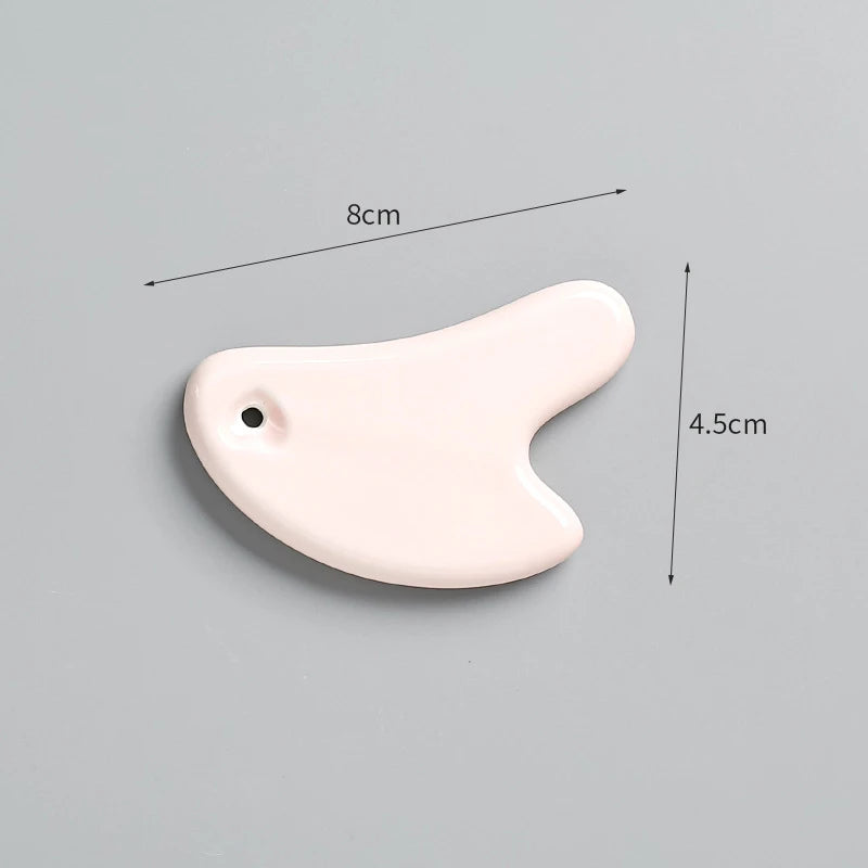 Ceramic Gua Sha Scraping Tool for Natural Lymphatic Drainage - Tidesmit Body Shaping Massage Equipment S Pink Tidesmit