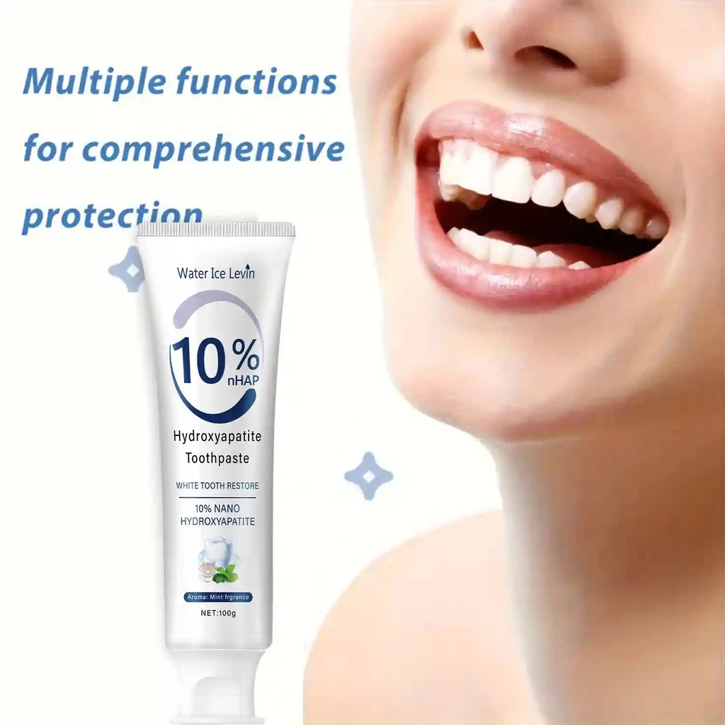 Tidesmit 10% Nano Hydroxyapatite Toothpaste for enamel repair and daily teeth whitening in 100g tube.