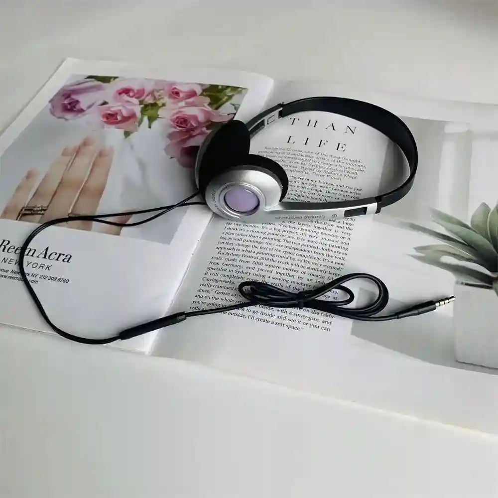 Retro Wired Over-Ear Headphones Y2K Style - Tidesmit Audio Purple-3.5mm Tidesmit
