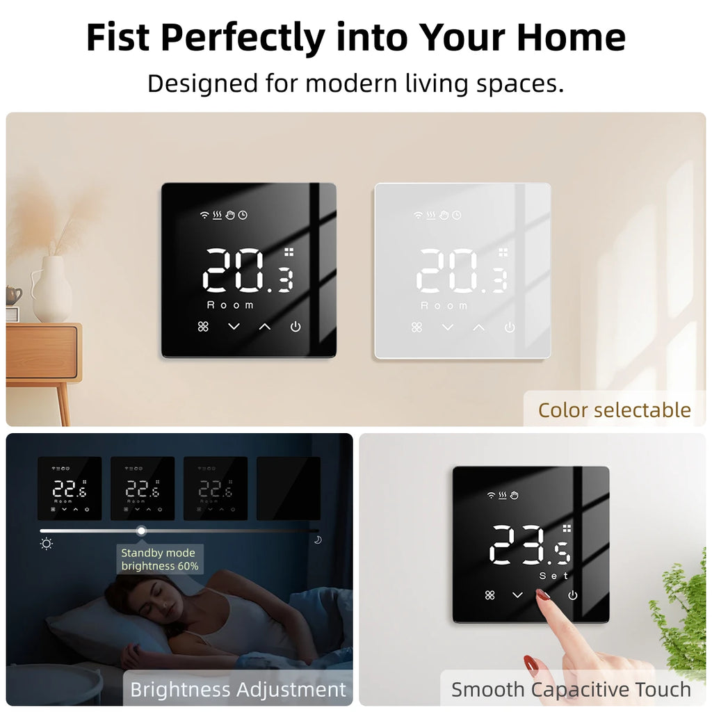 Tuya thermostat wifi smart gas boiler/water electric floor heating controller  temperature remote controller with google alexa