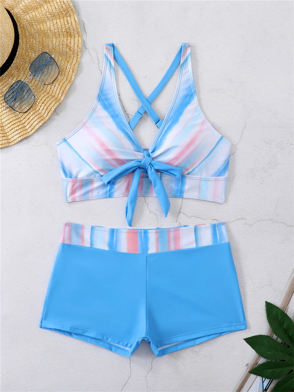 2025 High Waist Bikinis Women Sports Swimwear Print Bathing Suit Female Padded Beach Wear Bathers Swimming Swimsuit Summer