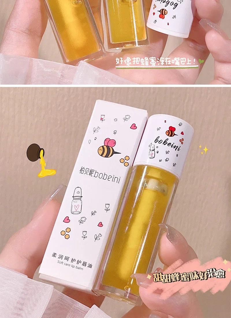Peach Milk Lip Oil - Nourishing Moisturizing Lip Treatment Balm Lip Care Tidesmit