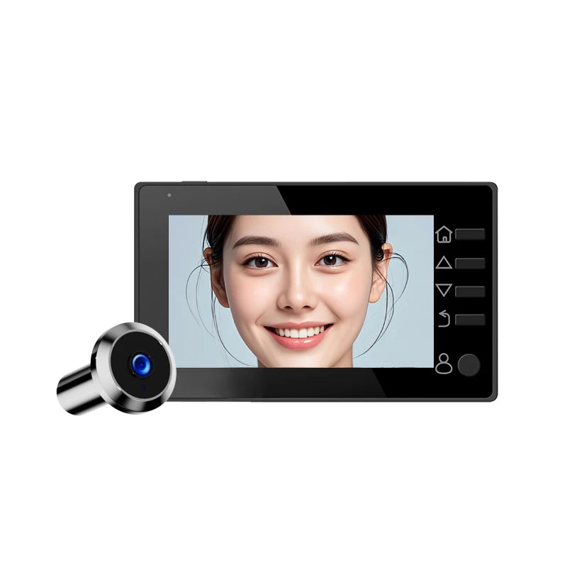 Danmini Visual Doorbell Peephole 4.3'' LCD HD Display Digital Door Viewer 1 Million Pixel 120° Camera Security Cat Eye Door Bell