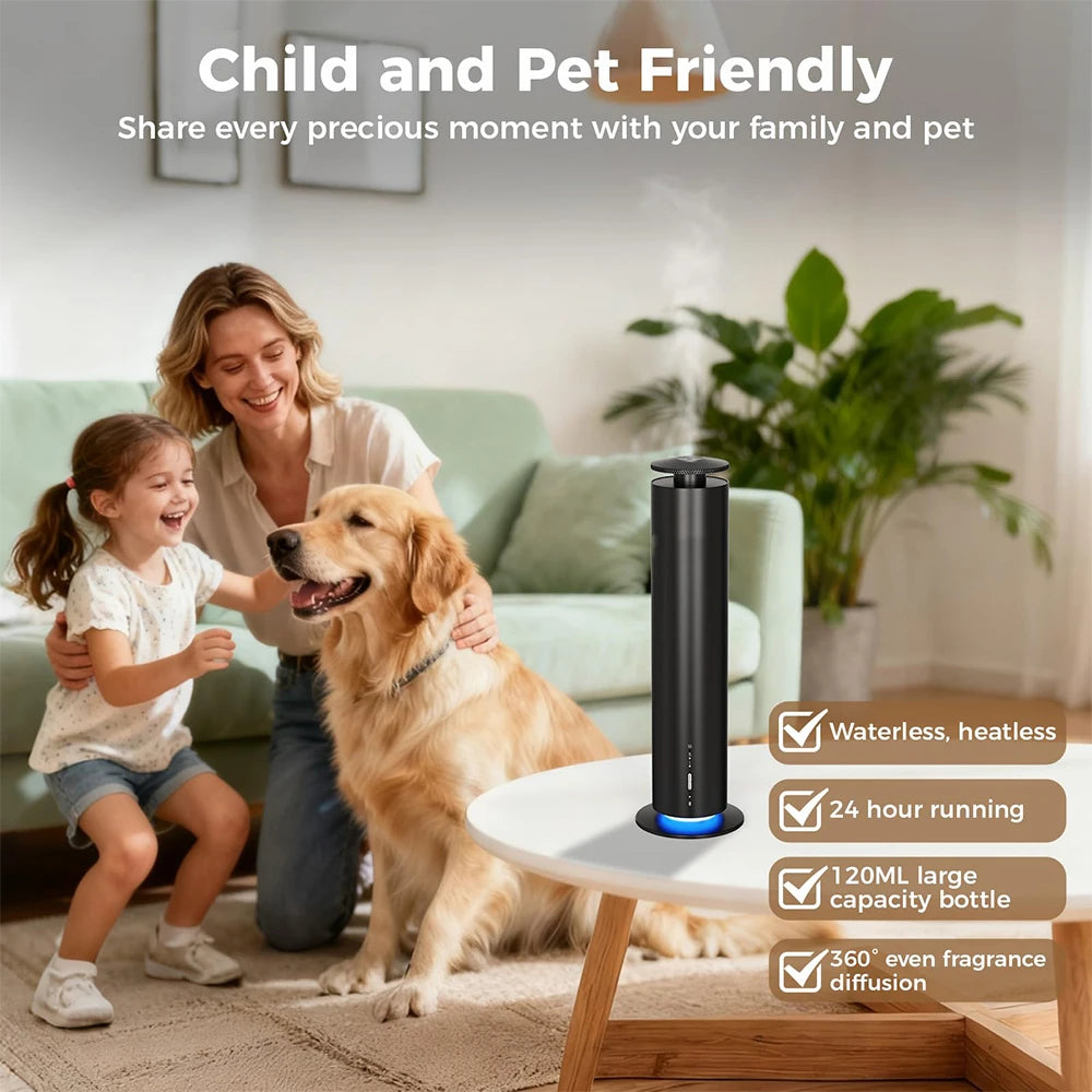Room Waterless Scent Diffuser Black Remote Scent Diffuser Home Silver Ambient Lighting Gold Hotel Series APP Air Diffuser 200㎡