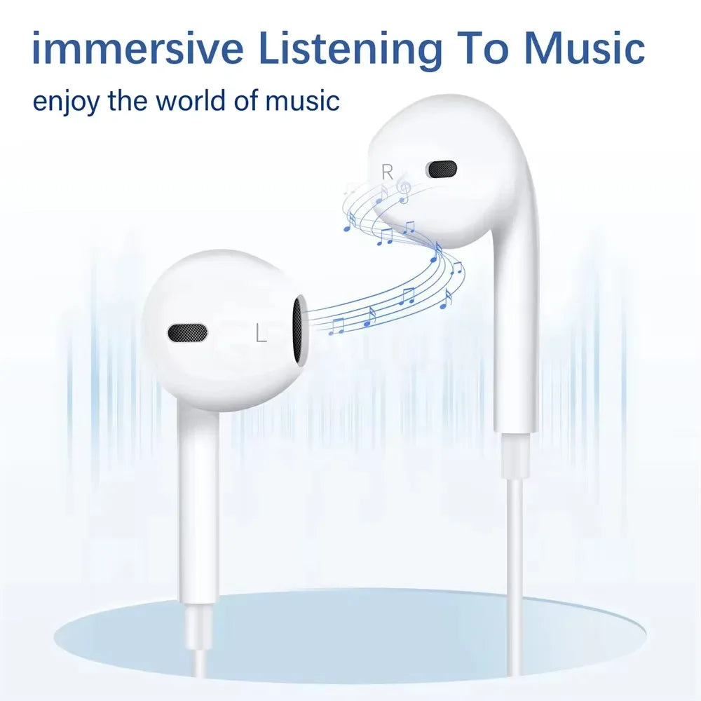 Tidesmit USB-C Wired Earphones With Noise Canceling Mic - 1 Pair Tidesmit