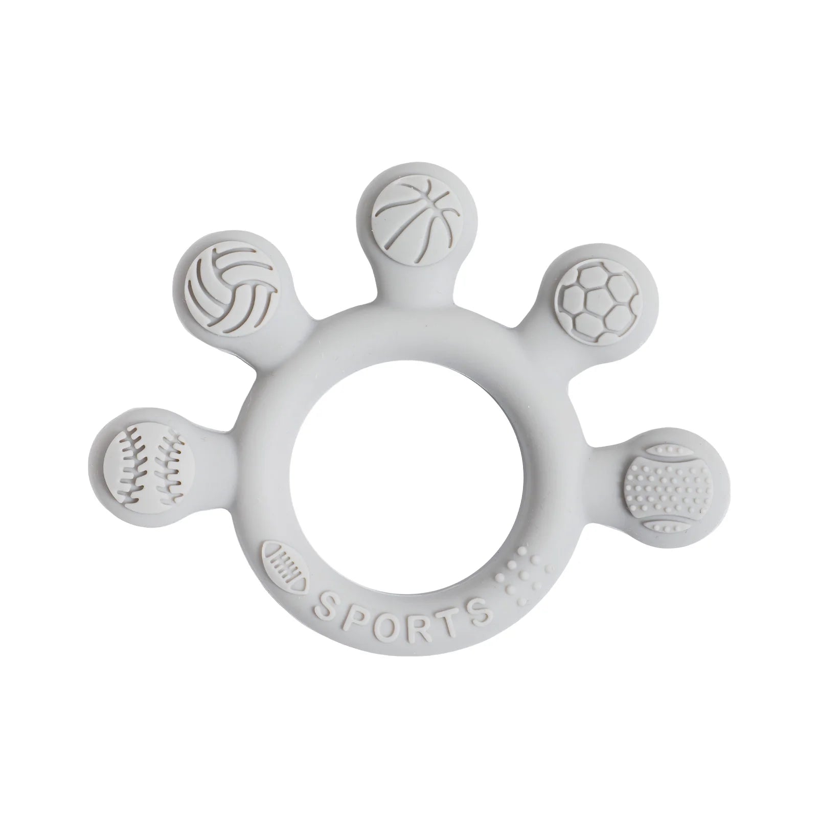 Baby Silicone Teether Toys,Perfect for Teething Toys 0-3-6 Months and Shower Gifts, BPA-Free, Ergonomic Dinosaur Wood Design.