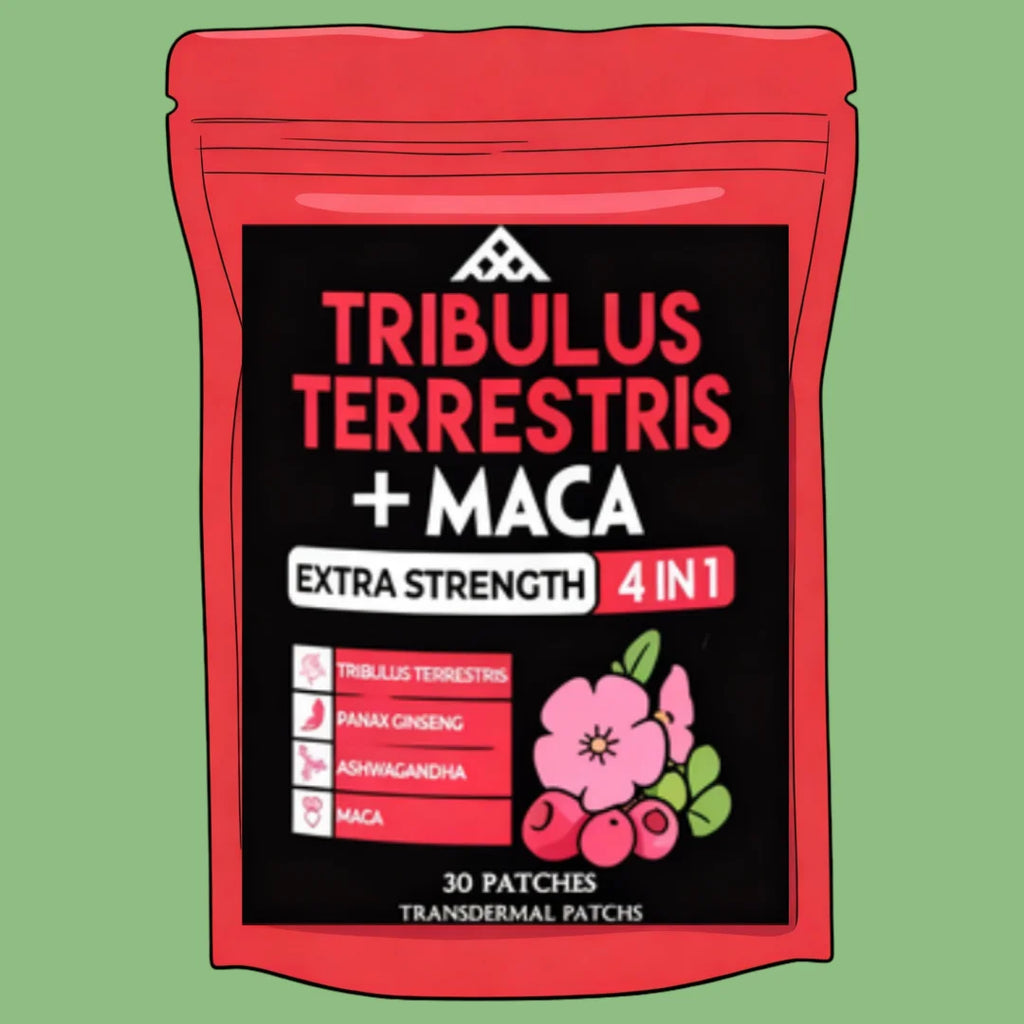 Tribulus Terrestris Extract Transdermal Patches Energy Booster with Ashwagandha, Panax Ginseng & Macar 30 Patches