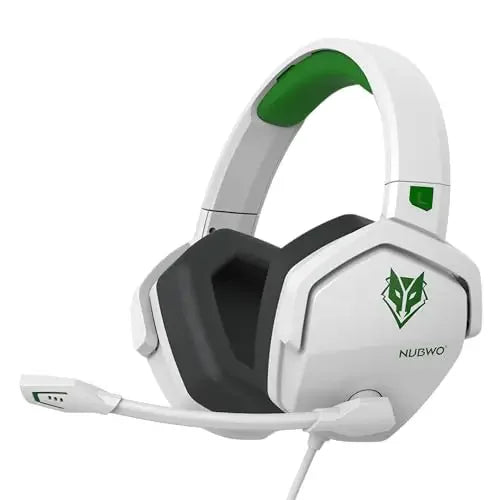 Gaming Headset for PS5 Xbox PC with Noise Canceling Mic - Over-Ear Comfort WhiteGreen Tidesmit