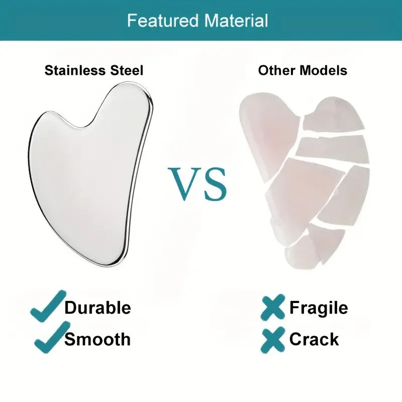 Stainless Steel Gua Sha Tool - Facial Lifting and Deep Tissue Massage Body Shaping Massage Equipment Tidesmit