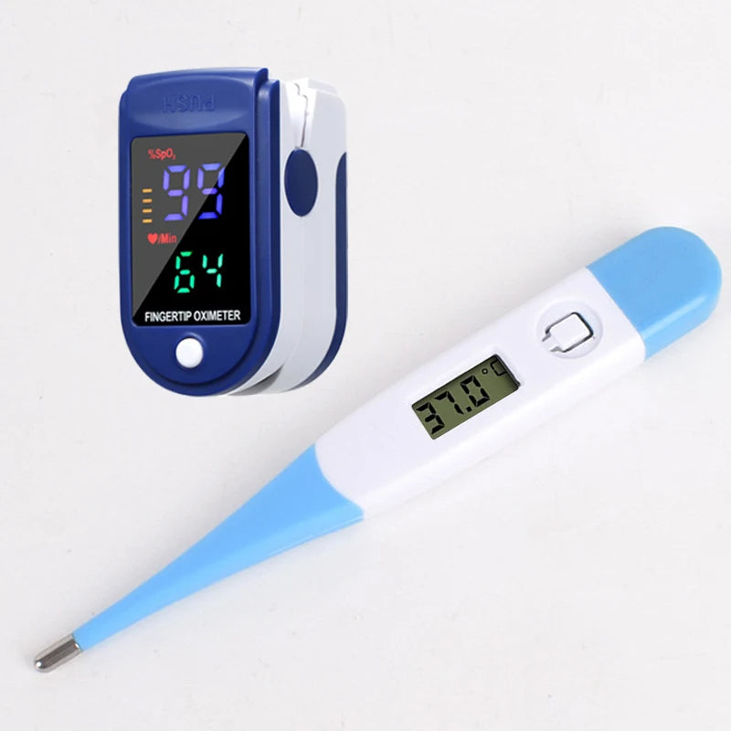 Baby Thermometers Pulse Oximeter Finger Digital Thermometer Accurate Oral Armpit Temperature Reading Fever Alert Termometer