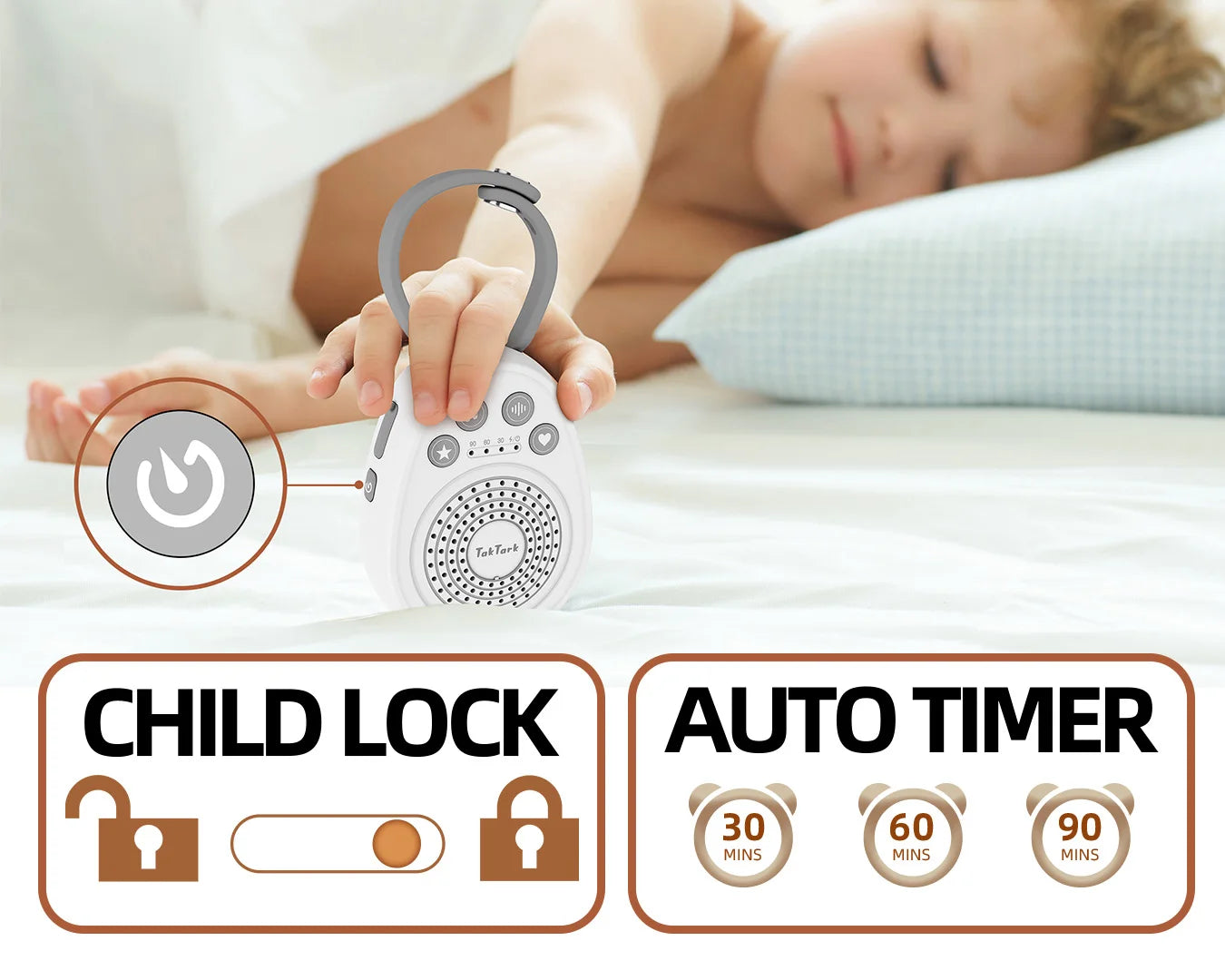 Baby White Noise Machine, USB Portable Mini Sleep Device 20 Soothing Sounds, Help Newborn Fall Asleep In 3 Mins For Crib Travel