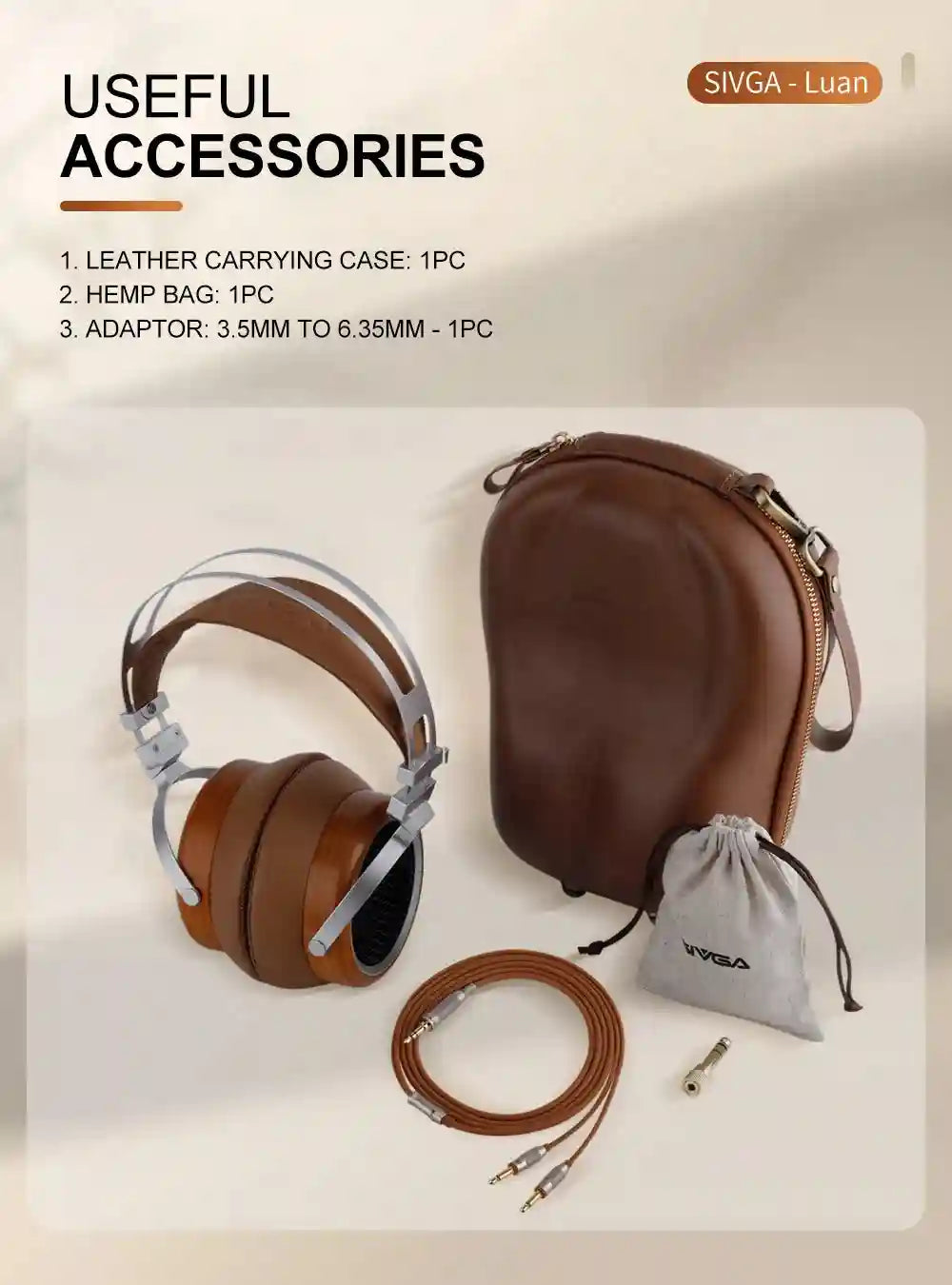 Sivga Luan Open-back Headphones | 50mm Driver Hi-Fi Wood Audio Tidesmit