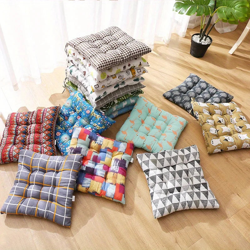 Square/Round Seat Cushion Suitable for Yoga, Dining, and Office Chairs, Ethnic Style FabricsTatami Bench Cushions, Home Decor
