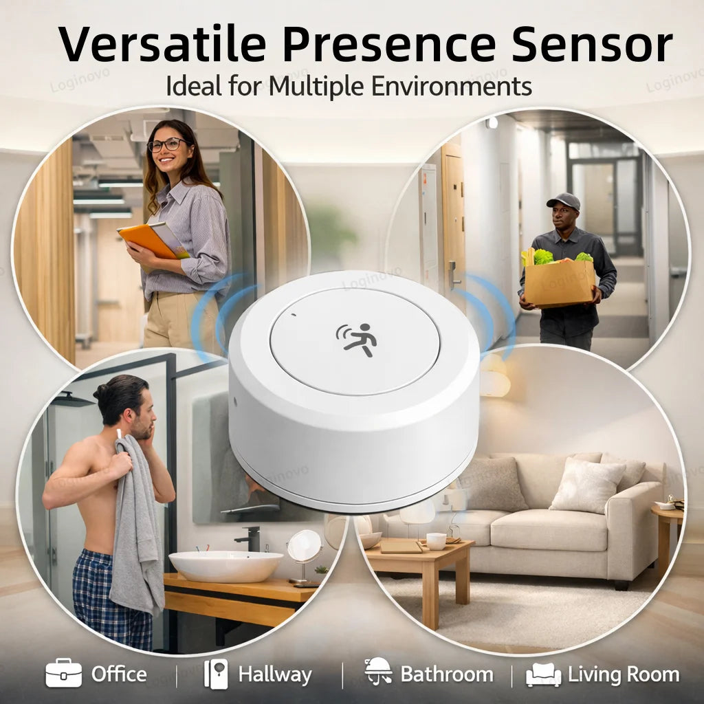 ZigBee MmWave Human Presence Sensor - Smart Home Motion Detector Tidesmit