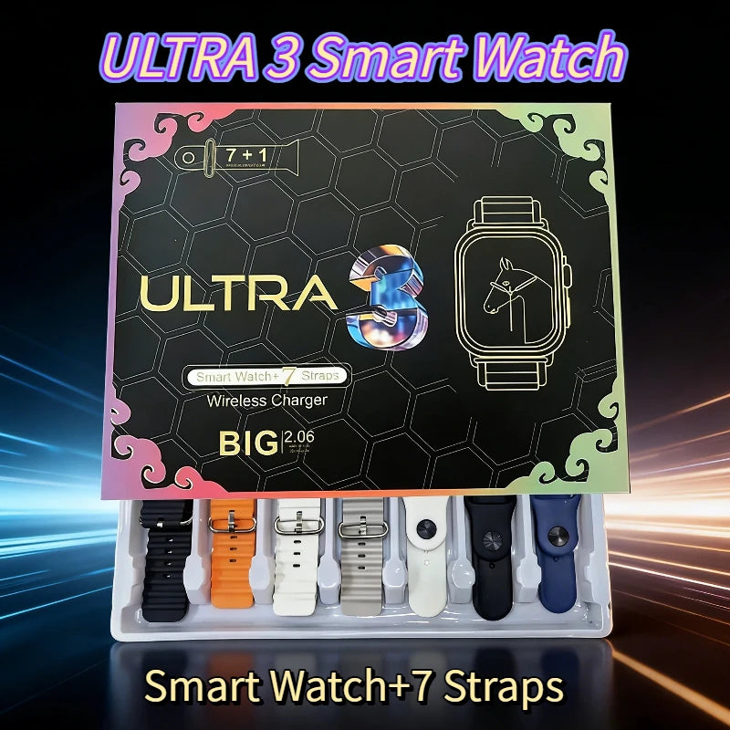 7 Watch Straps Smart Watch for men and women Health & Fitness Tra Bluetooth Phone Call SmartWatch DIY watch Faces Sport Watch