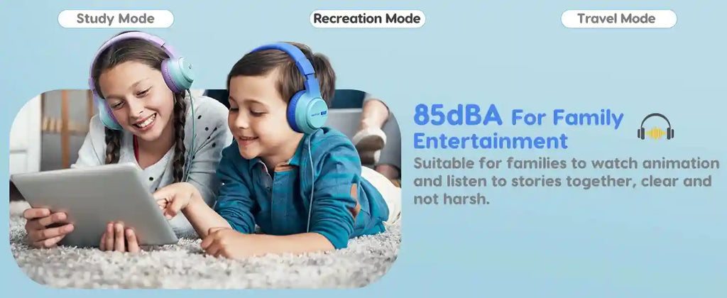Kids Wired Over-Ear Headphones with Safe Volume Limiting by Tidesmit Tidesmit