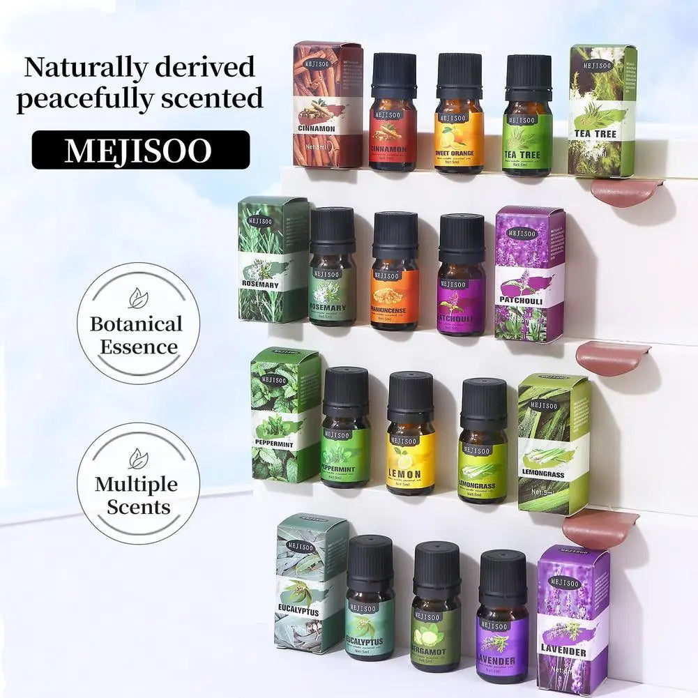 5ml Natural Essential Oils Rosemary Tea Tree Lemon Lavender Lemongrass Eucalyptus Peppermint Sweet Orange Fragrance Oil