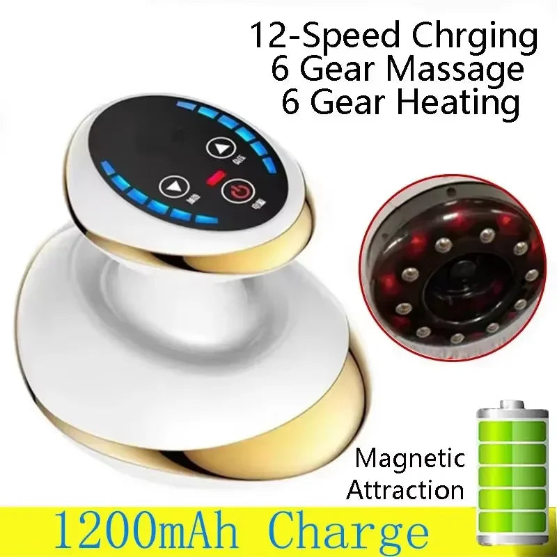 Electric Meridian Massage Brush | Deep Tissue Heat Therapy Tool Back Massage Instrument 6-Gold Tidesmit