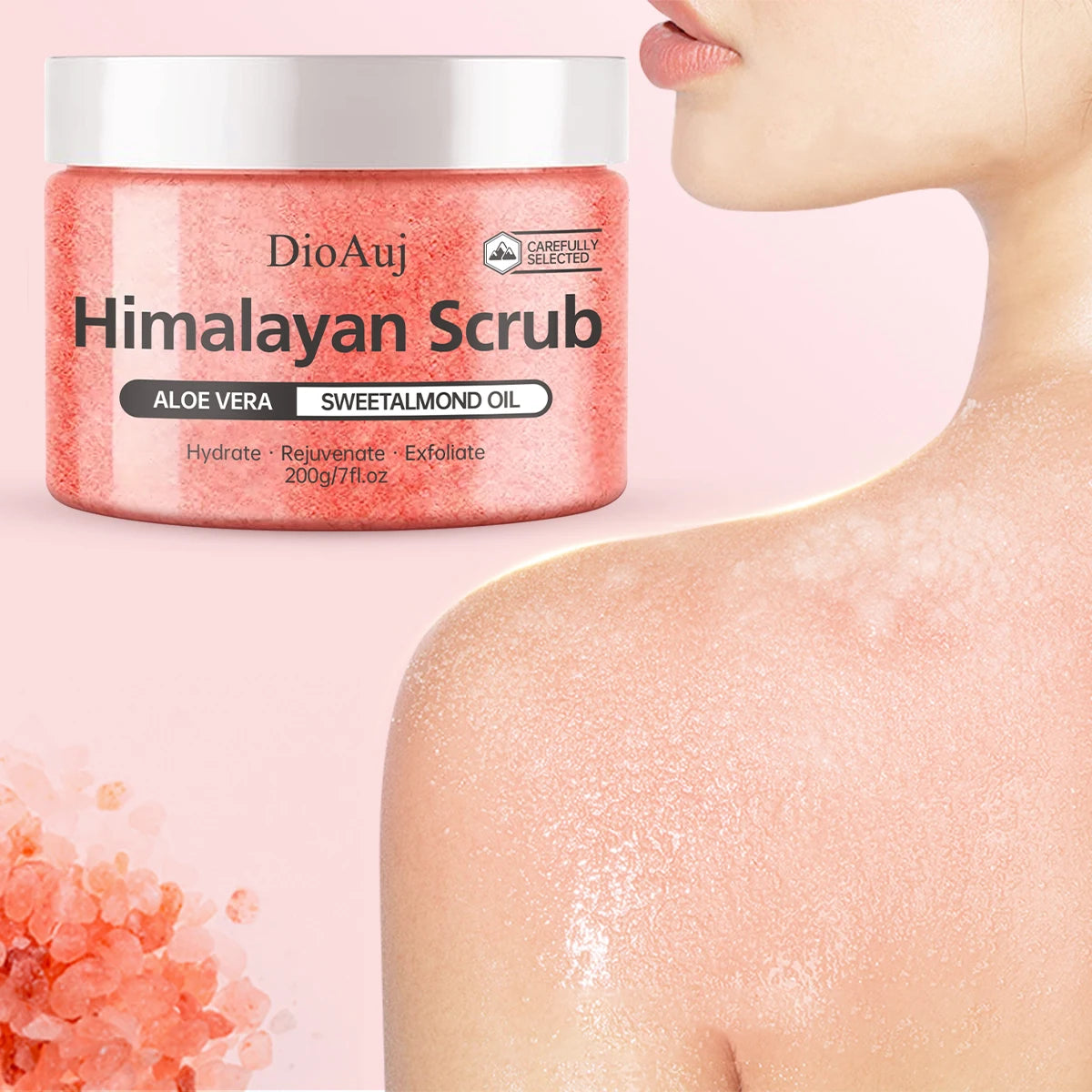 Himalayan Salt Body Scrub – Natural Exfoliating Souffle 200g Scrubs Treatments Tidesmit