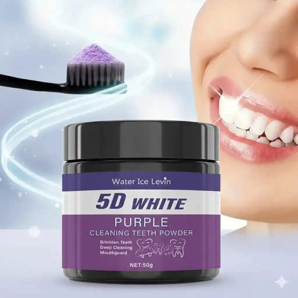 Tidesmit Purple Teeth Whitening Powder for charcoal deep clean, stain removal, and fresh breath oral care.