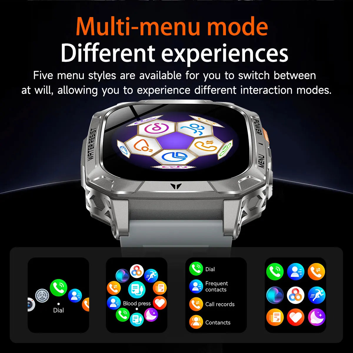 2026 New 1400mAh Big Battery Smart Watch Men Outdoor GPS Flashlight 10ATM Waterproof Bluetooth Call AMOLED HD Sports Smartwatch