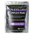 Multi Collagen Plus Transdermal Patches With Biotin, Vitamin C For Women & Men Hair Growth Support Skin 30 Patches