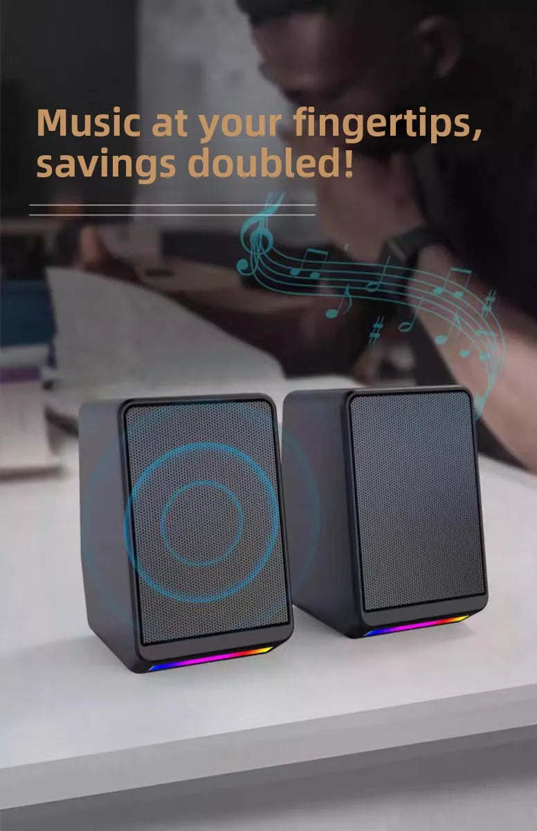 USB Gaming Speakers for Desktop PC and Laptop with RGB LED - Tidesmit Tidesmit
