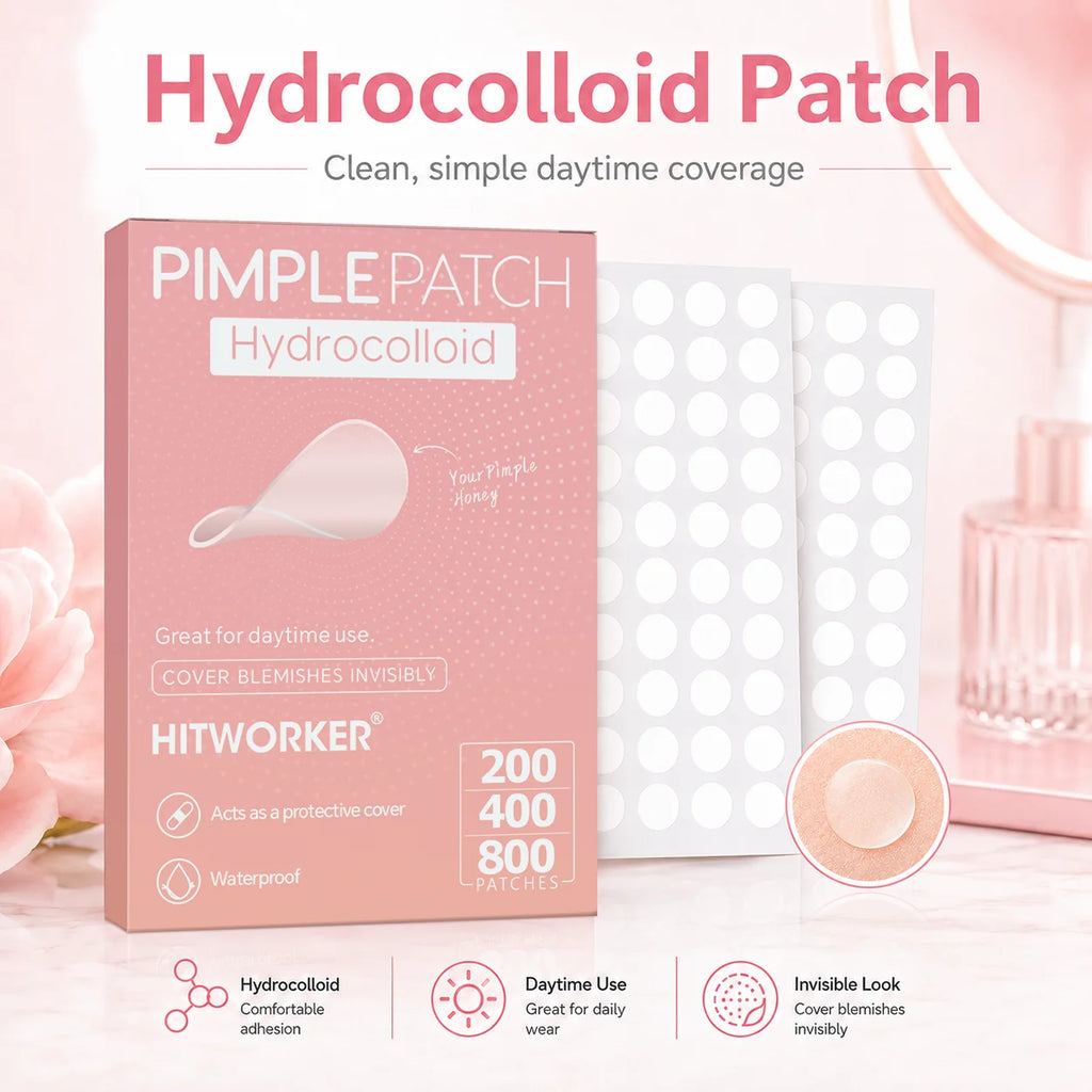 600/400/240pcs/box invisible acne patch set - deep cleaning high-quality water-based acne stickers, gentle and skin friendly