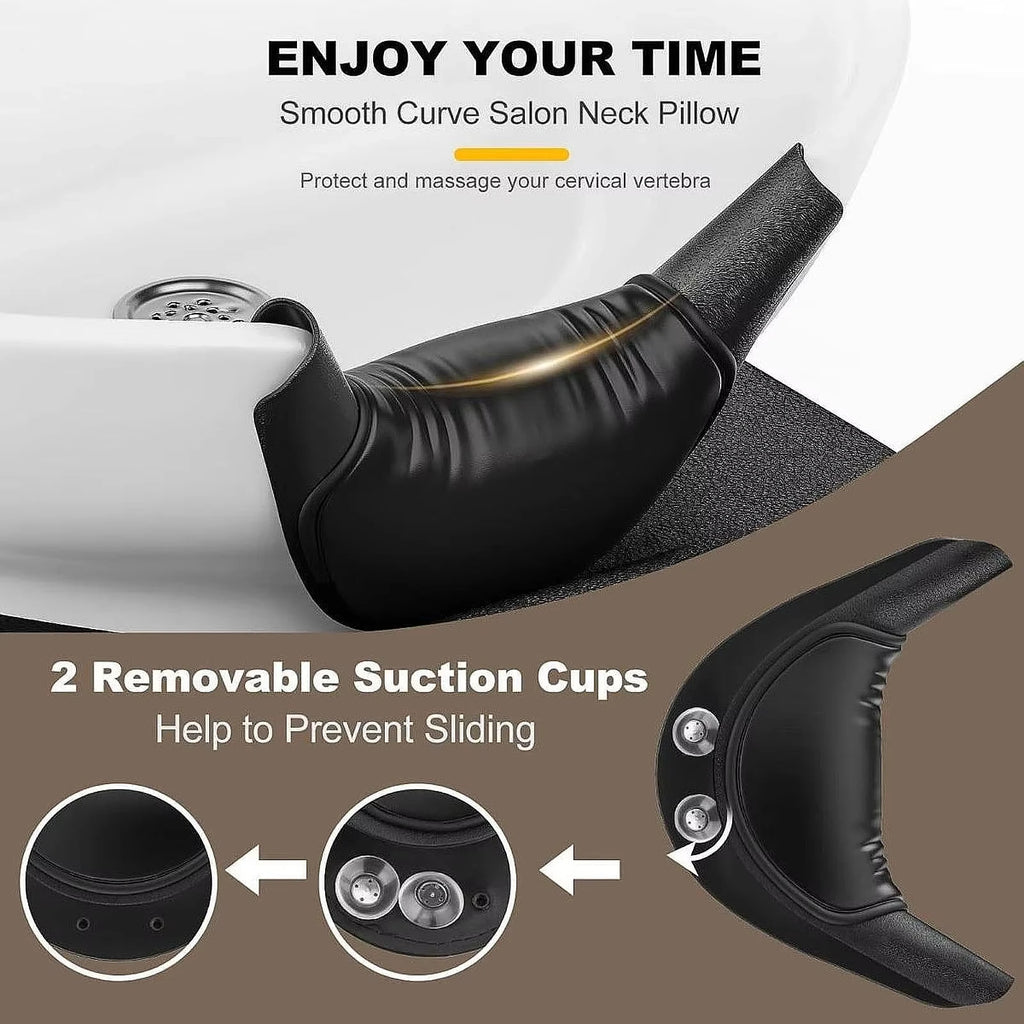 Silicone Hair Washing Neck Rest Cushion - Ergonomic Salon Support Pad Massage Chairs Tidesmit