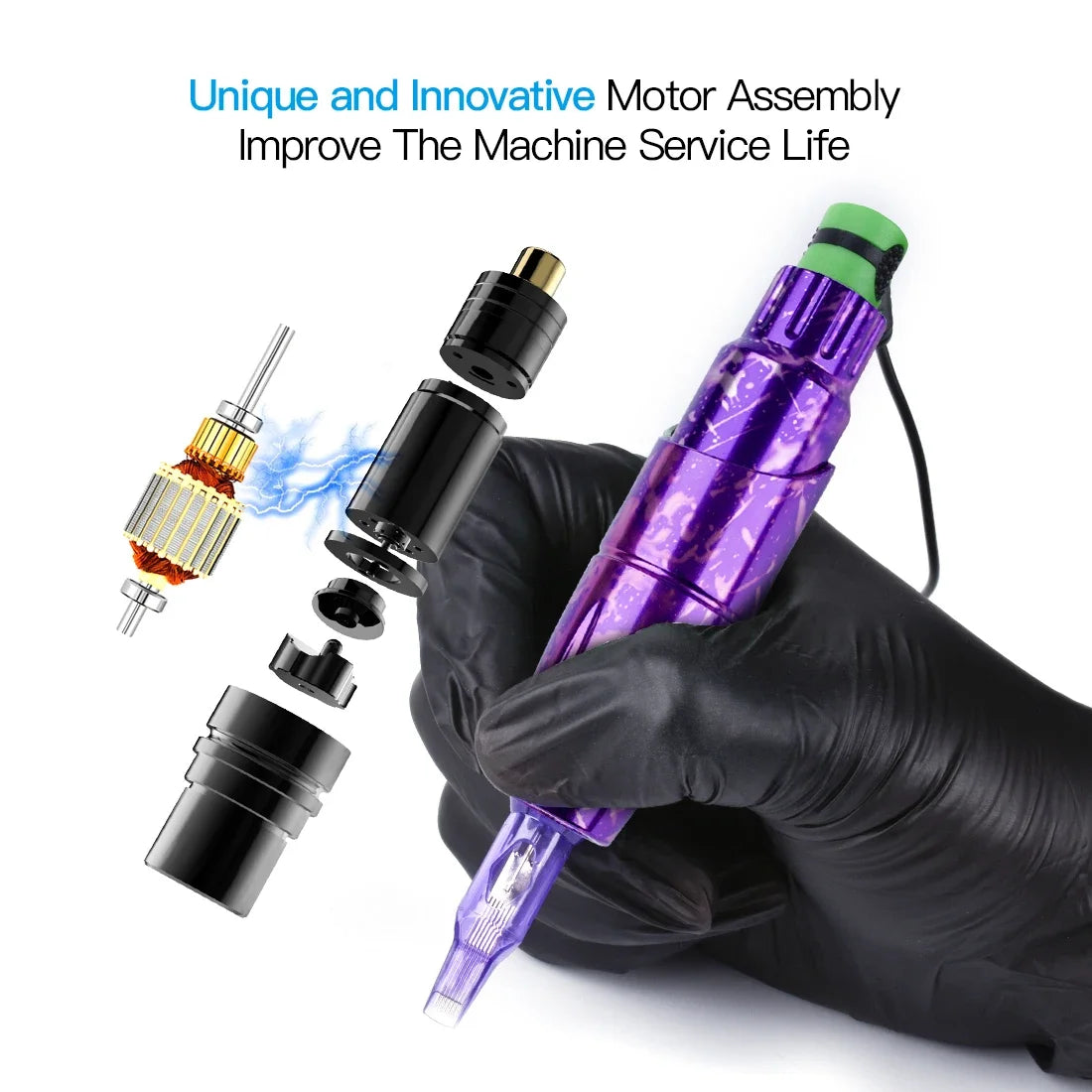Professional PMU Machine Kit – Wireless Permanent Makeup Pen for Brows Permanent Makeup Machines Tidesmit