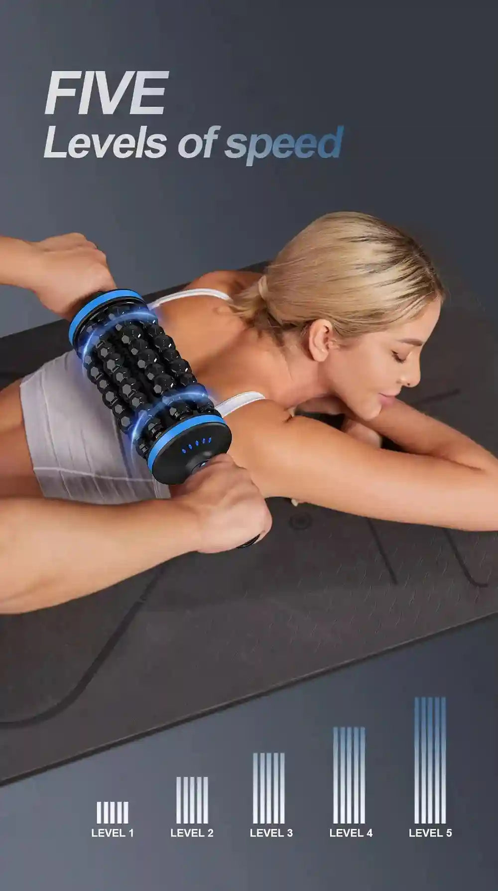 Electric Massager: Rechargeable Deep Tissue Tool for Muscle Relief Massage Roller Tidesmit