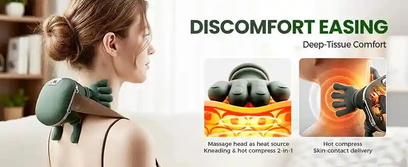 Electric Neck and Shoulder Massager with 4D Kneading and Heat Therapy Massage Roller Tidesmit