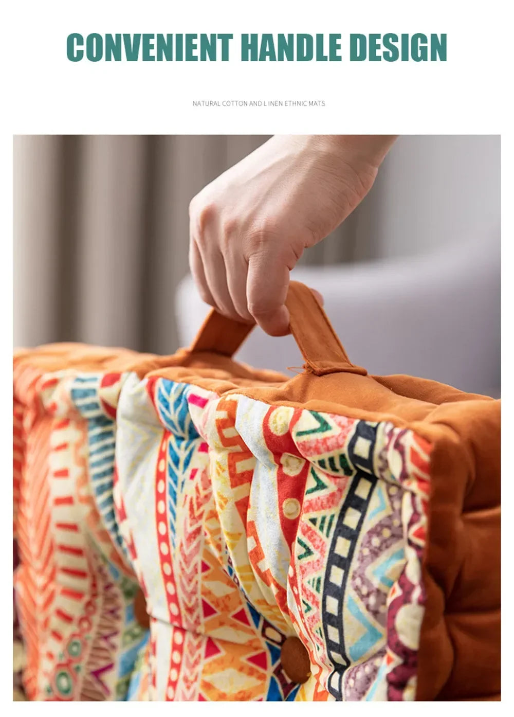 Bohemian Cushion Mandala Floor Seat Cushion Square Seat Velvet Yoga Pillow Japanese Tatami Mat for Reading Nook Party Decoration