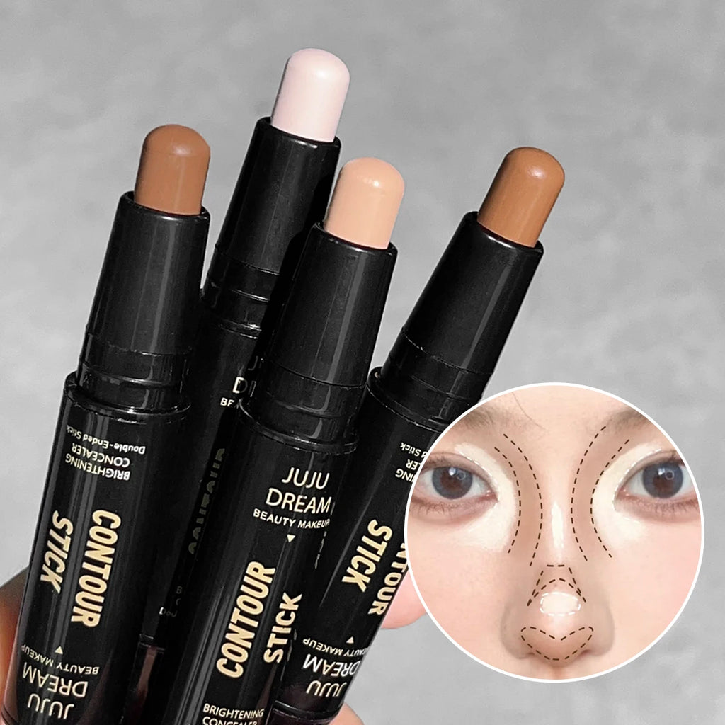 Tidesmit dual-ended highlighter wand and concealer pen for natural 3D contouring and facial highlighting texture