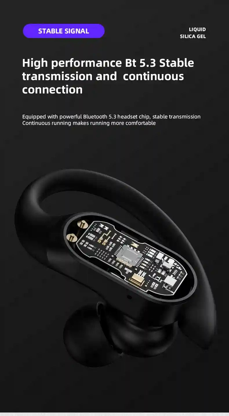 Wireless Bluetooth Sports Earbuds - Waterproof Ear Hook Design Tidesmit