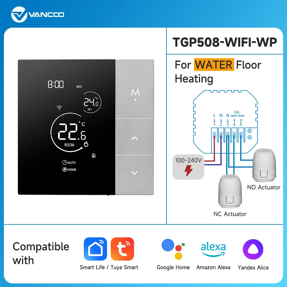 Tuya Wifi Thermostat Smart Home Thermoregulator for Warm Floor Electric Heating Gas Boiler Heating With Google Home/Alexa/Alice