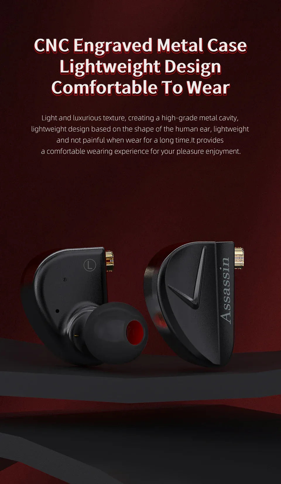 Tidesmit Gaming Earphones 1BA+1DD Dual Driver Wired In-Ear HiFi Assassin Tidesmit