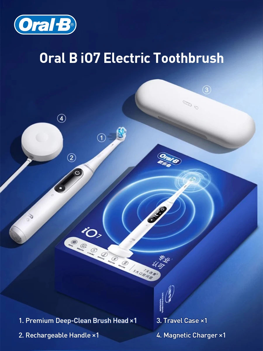 Oral B Electric Toothbrush IO Series Rechargeable Waterproof Smart Rotating Timing Electronic Tooth Brushes IO2 IO3 IO4 IO7 IO9