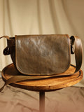 Casual daily luxury vintage designer handmade genuine leather men's women's shoulder bag vegetable tanned cowhide crossbody bag