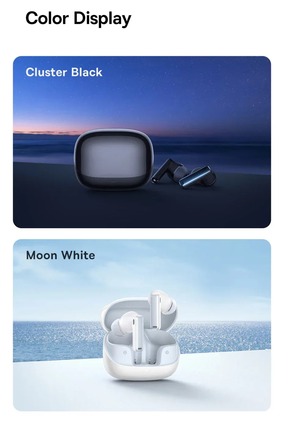 Tidesmit 48dB Active Noise Cancelling Wireless Earbuds - Bluetooth 5.3 Tidesmit