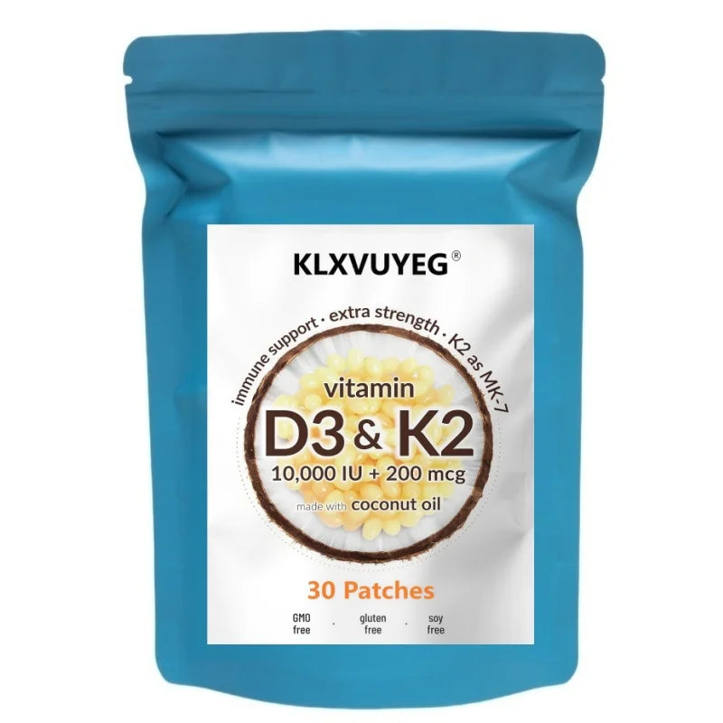 Tidesmit Vitamin D3 10000 IU plus K2 MK-7 supplement for immune, bone, and heart health support.