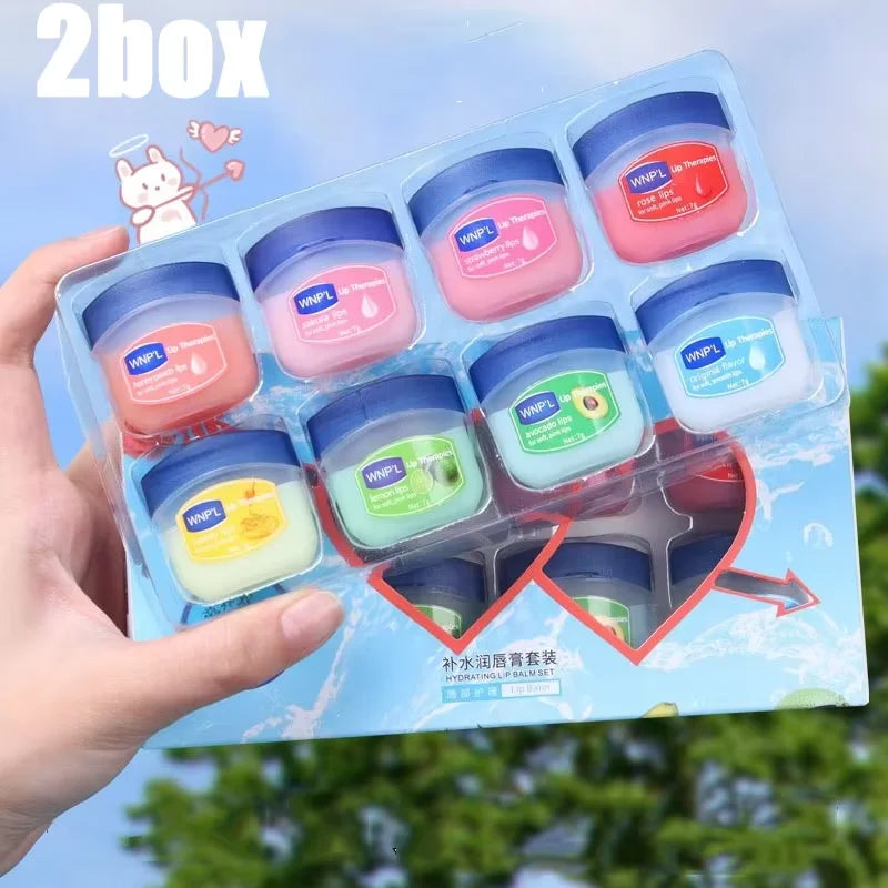 Moisturizing Lip Balm Set for Dry Chapped Lips - Natural Care Lip Care B-2box-8pcs Tidesmit