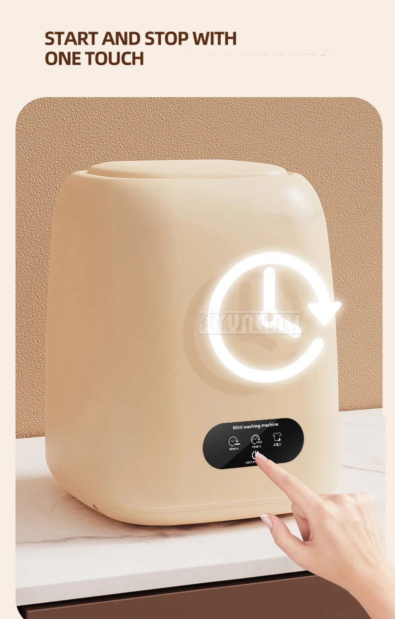 Tidesmit portable mini clothes washer for underpants and baby laundry, compact automatic washing machine, angle 14
