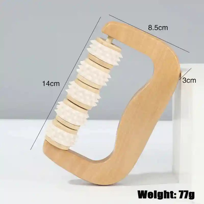 Wooden Massage Roller for Deep Tissue Muscle Relief - Tidesmit Massage Roller Shape-N Tidesmit
