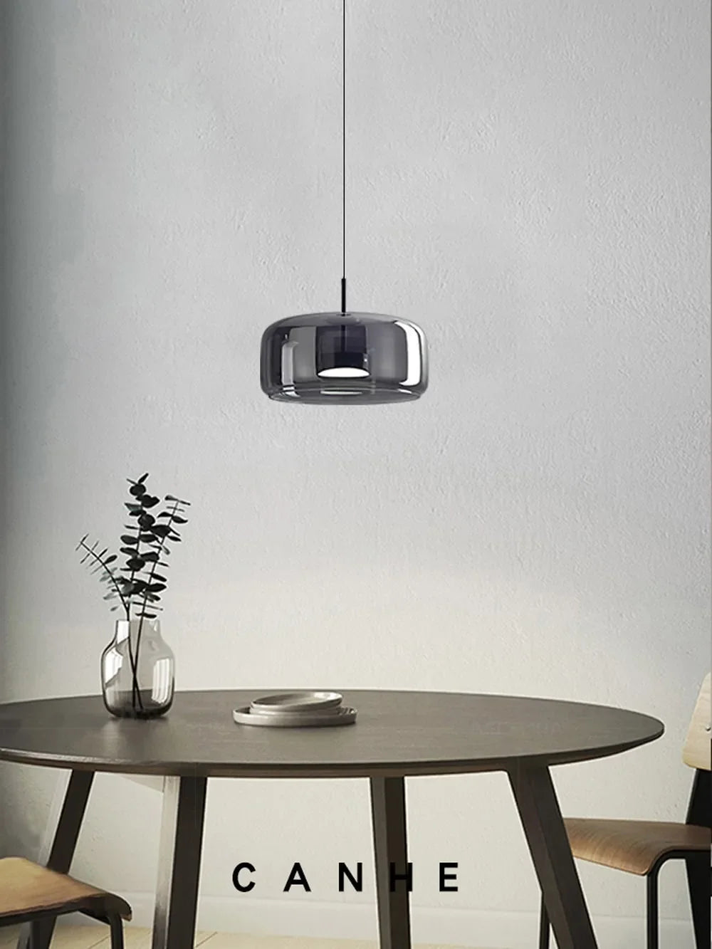 Modern Nordic Glass Ring Light | LED Adjustable Pendant Fixture Tidesmit