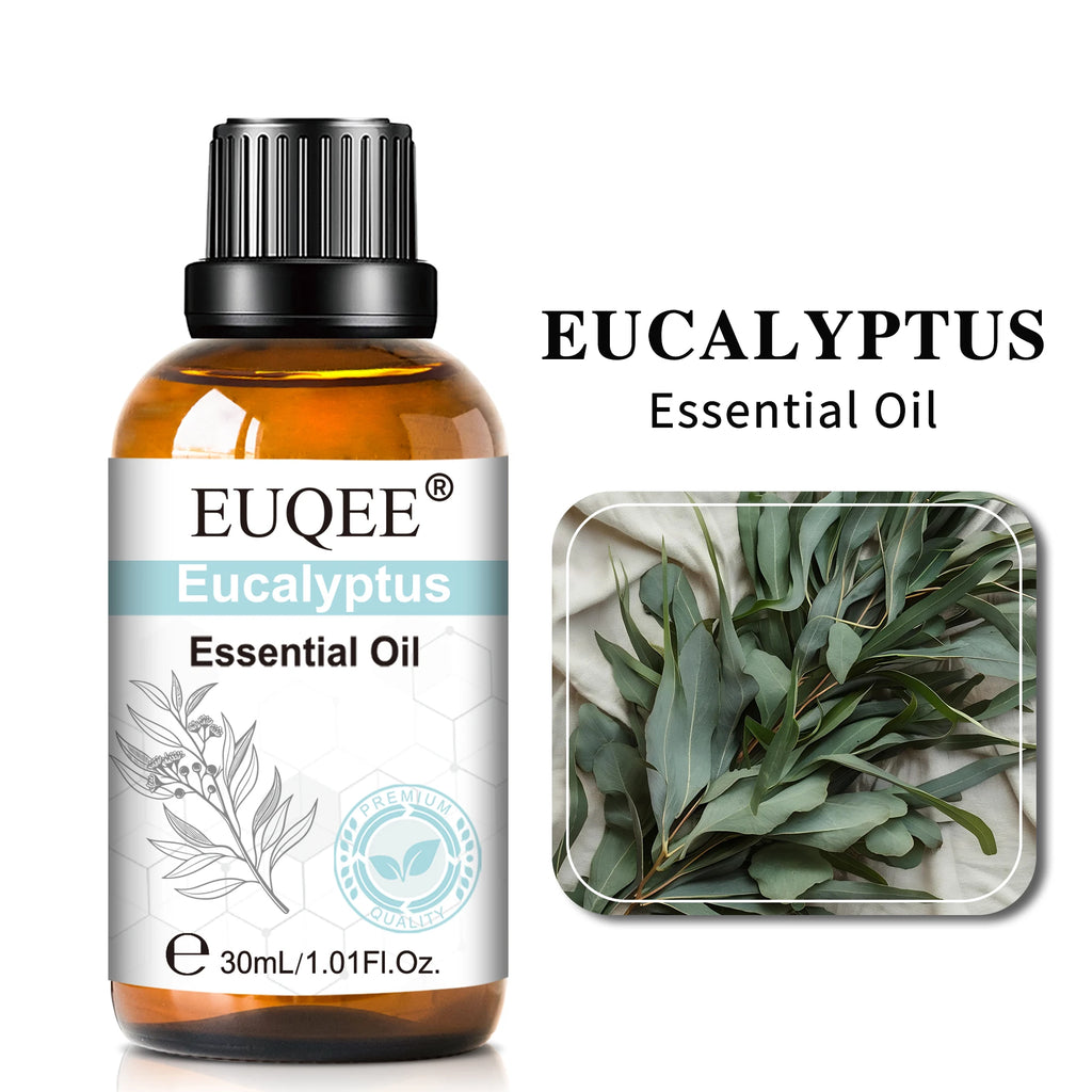 EUQEE 30ml Lavender Aromatherapy Essential Oil Sandalwood Eucalyptus Peppermint Citronella Vanilla Cinnamon Reed Diffuser Oils