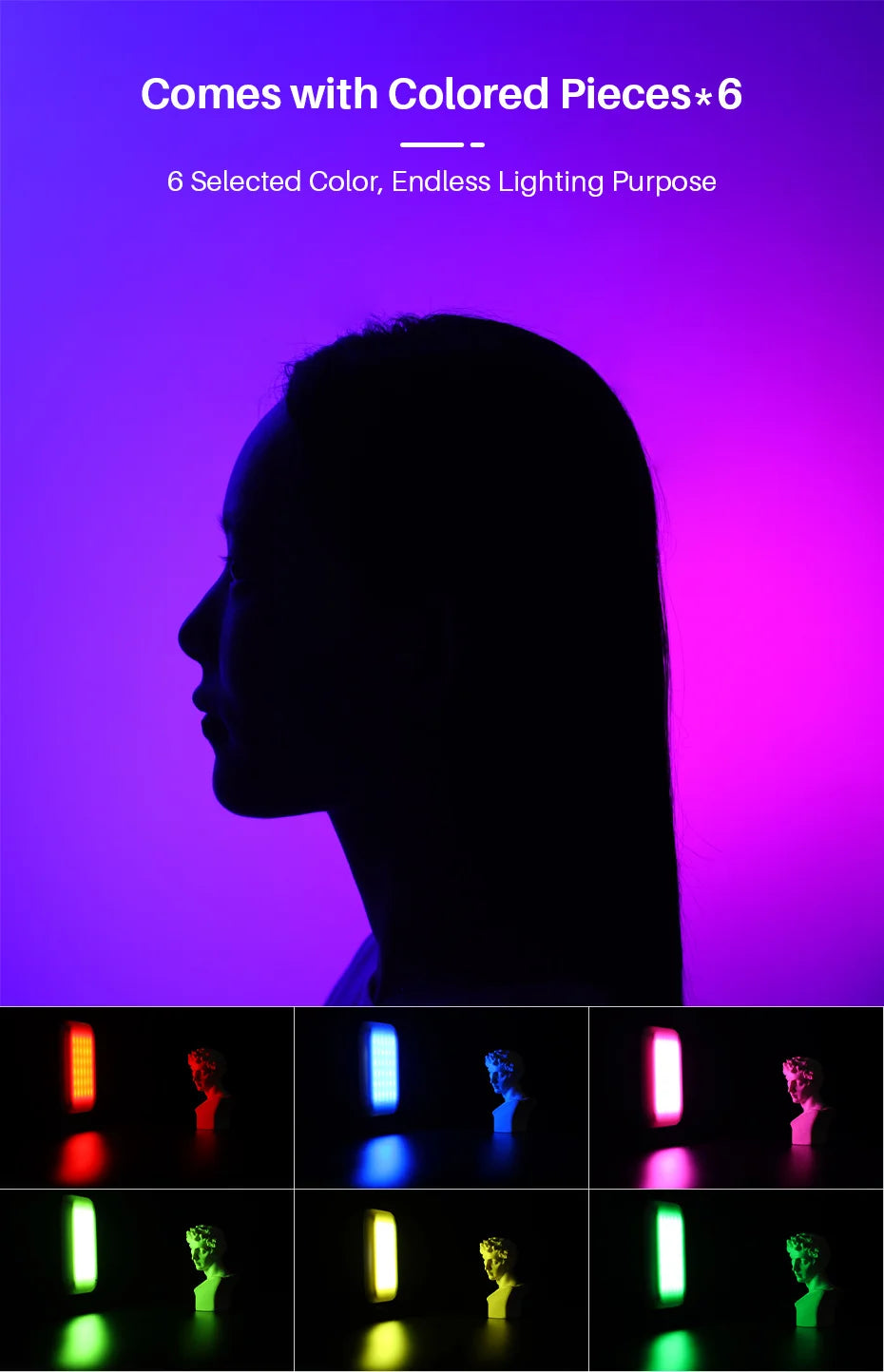 LED Video Light Dimmable Vlog Panel | 3200-5600K Adjustable Color Tidesmit